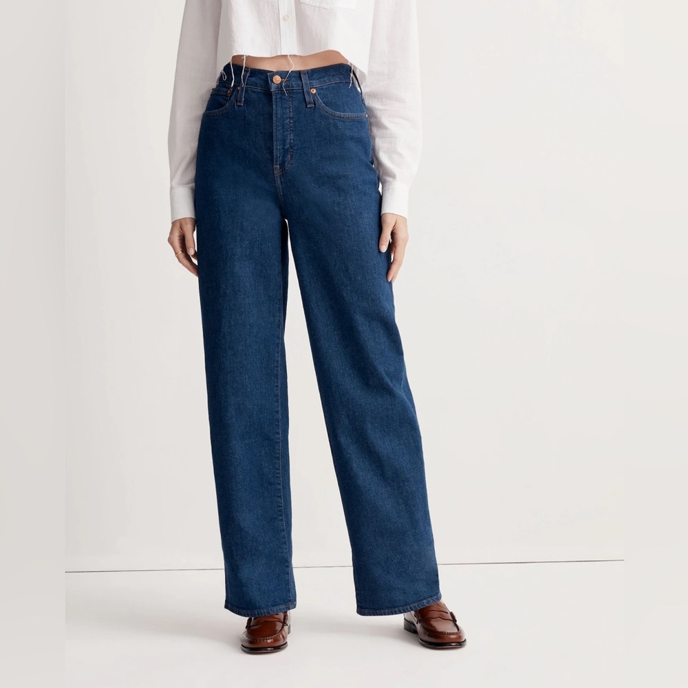 Madewell Dark Blue Wide Leg Jeans